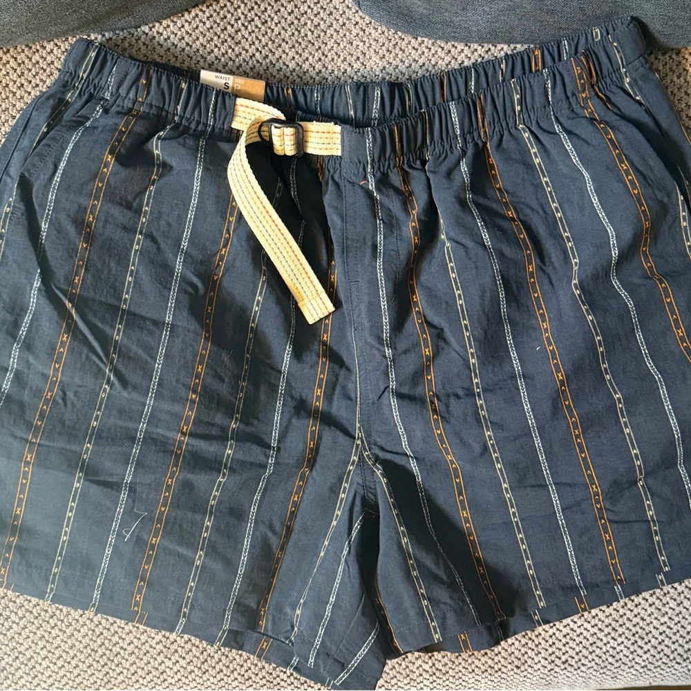 Prana Blue Striped Women's Shorts